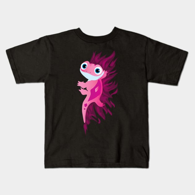 Bruni on fire Kids T-Shirt by AnnSaltyPaw